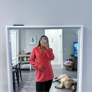 Lord & Taylor Vintage Exclusively For You Pink Silk Springtime Blazer Jacket